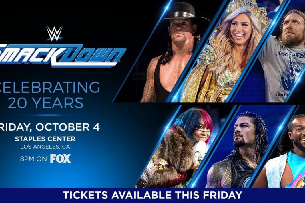 WWE: Pubblicizzate diversi match per  SmackDown 20th Anniversary
