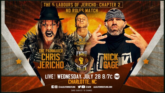AEW: La seconda fatica di Jericho, un match folle e senza regole contro Nick Gage – Spoiler