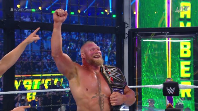 WWE: L’Elimination Chamber maschile delude, Brock Lesnar domina tutti e vince il titolo WWE!