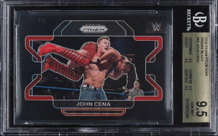 WWE: Una carta di John Cena del 2022 Panini Black Prizm è stata venduta a 17100$