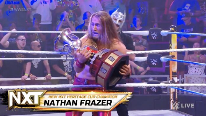 WWE: Natan Frazer ce l’ha fatta, è lui il nuovo detentore della NXT Heritage Cup!