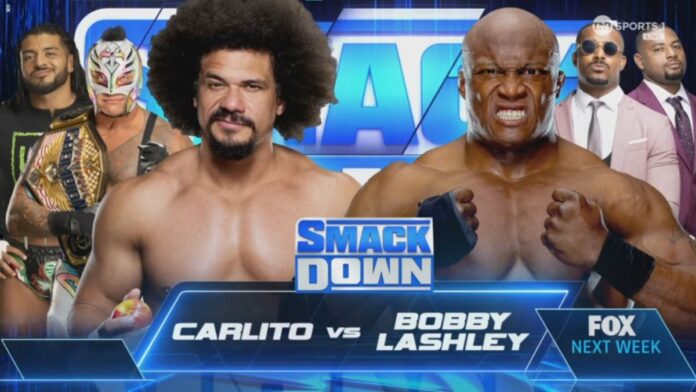 WWE: Carlito affronterà Bobby Lashley a Smackdown!