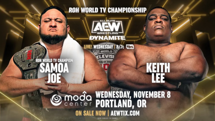 AEW: Samoa Joe vs Keith Lee con in palio il ROH TV Title a Dynamite! Ecco la card aggiornata
