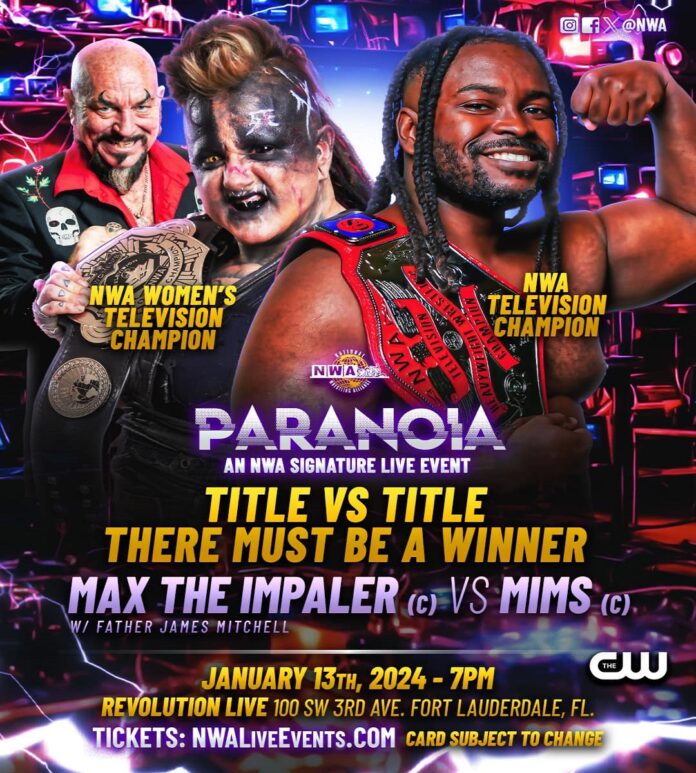 NWA: I TV Title saranno unificati a Paranoia