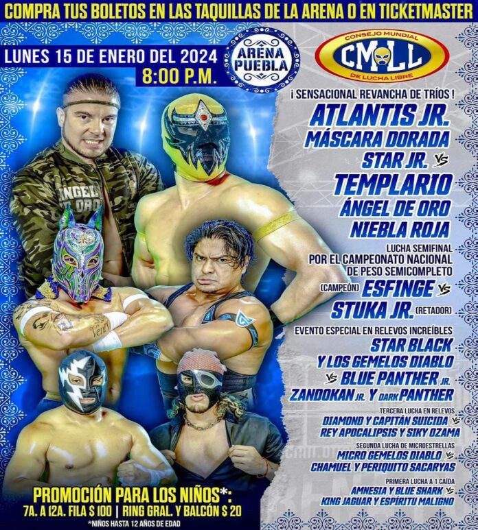 RISULTATI: CMLL Lunes Arena Puebla 15.01.2024