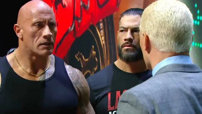 WWE: The Rock rompe la “kayfabe” per rispondere ad un giornalista, confermando di fatto il turn heel
