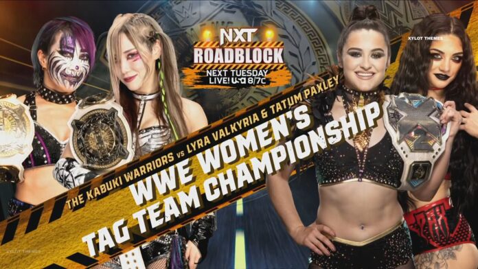 WWE: Ad NXT Roadbluck Kabuki Warriors in azione, Lyra Valkyria punterà alla doppia cintura