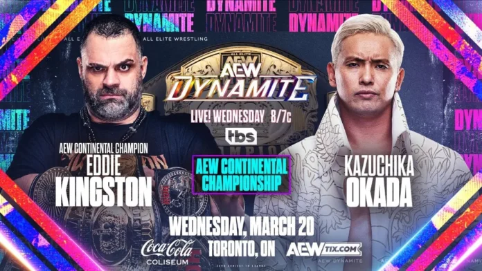 AEW: Prossimo Dynamite da favola, Kazuchika Okada sfida Eddie Kingston per il titolo! La card aggiornata