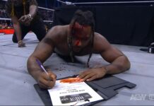 AEW: Swerve Strickland firma col sangue, tumultuoso fine puntata tra lui e Samoa Joe