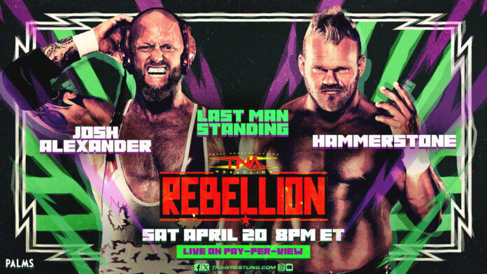 TNA: Josh Alexander e Hammerstone si affronteranno in un Last Man Standing match a Rebellion