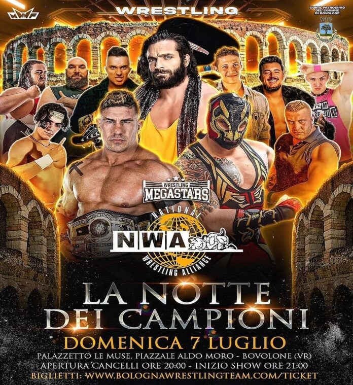 La NWA per la prima volta Live in Italia con Wrestling Megastars, EC3 difende il World Title