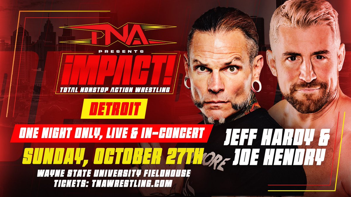 TNA: Jeff Hardy e Joe Hendry daranno vita a un concerto LIVE il giorno dopo BFG