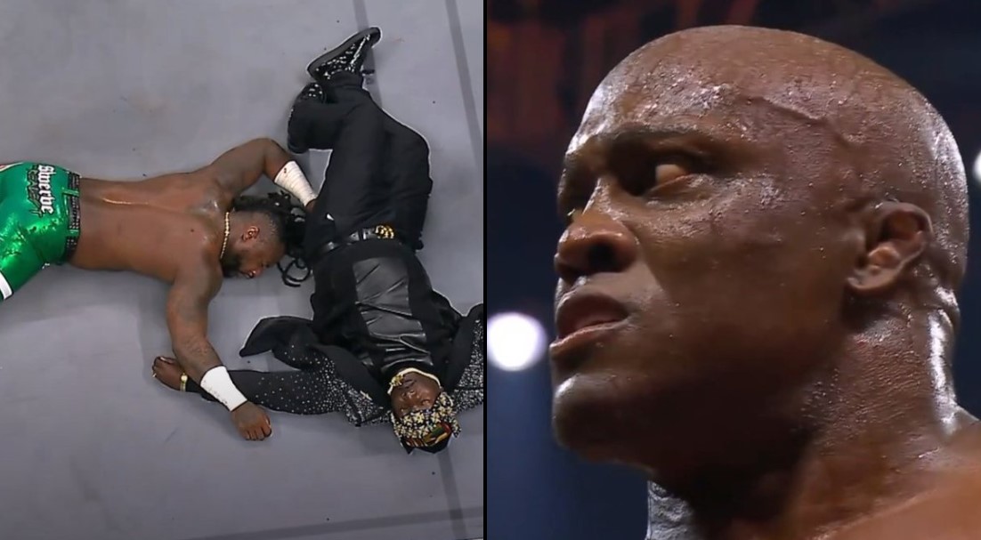 AEW: Bobby Lashley distrugge Swerve Strickland a Full Gear che perde i sensi sul ring