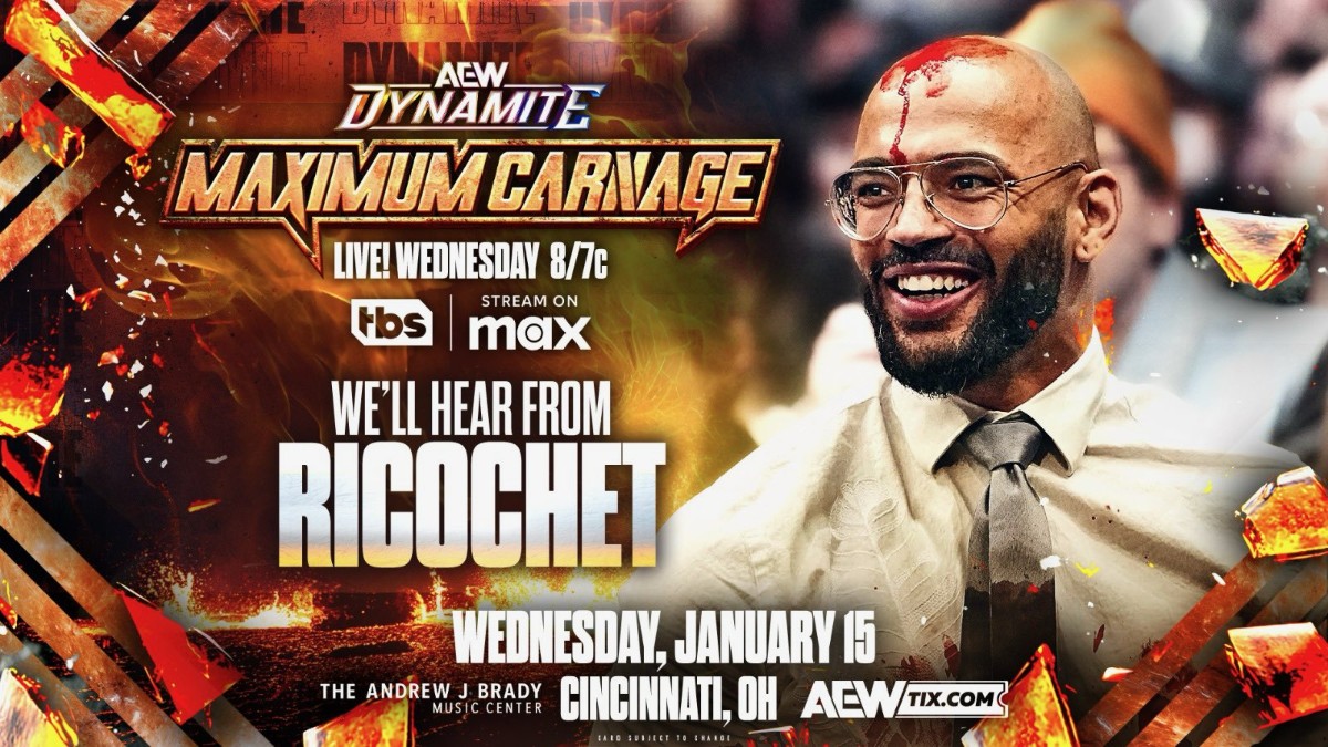 AEW: Ricochet fugge dall’arena per sottrarsi all’attacco di Swerve Strickland durante Dynamite